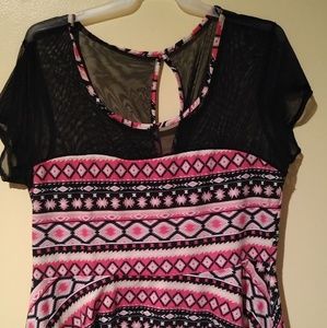 Beautiful Tribal Shear See Through Shirt worn 2x